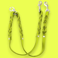 Fettleder-Leinen Addon Luvin-Twin, Limette
