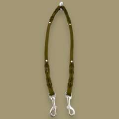 Fettleder-Leinen Addon Luvin-Twin, Olive