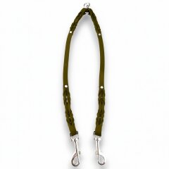 Fettleder-Leinen Addon Luvin-Twin, Olive