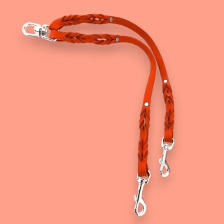 Fettleder-Leinen Addon Luvin-Twin, Orange