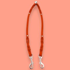 Fettleder-Leinen Addon Luvin-Twin, Orange