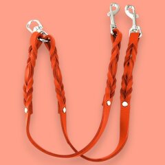 Fettleder-Leinen Addon Luvin-Twin, Orange