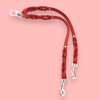 Fettleder-Leinen Addon Luvin-Twin, Rot