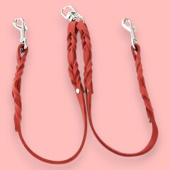 Fettleder-Leinen Addon Luvin-Twin, Rot