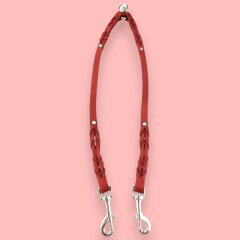 Fettleder-Leinen Addon Luvin-Twin, Rot