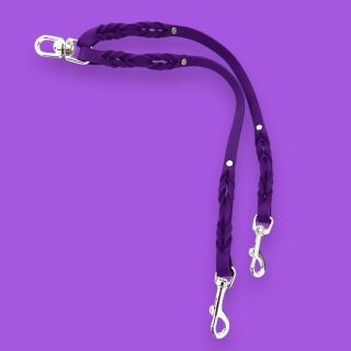 Fettleder-Leinen Addon Luvin-Twin, Violet