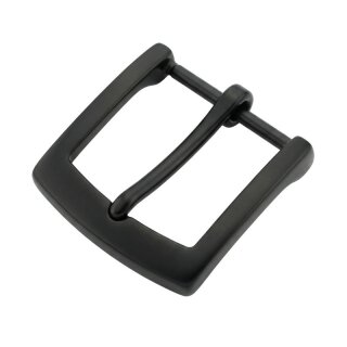 Gürtelschnalle Edelstahl 40 mm Matt-Schwarz