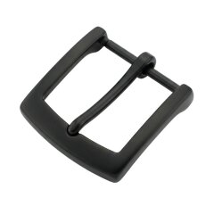 Gürtelschnalle Edelstahl 40 mm Matt-Schwarz