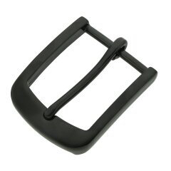 Gürtelschnalle Edelstahl 40 mm Matt-Schwarz