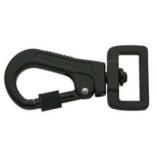 B-Ware: Schwarzer Leinenkarabiner mit Bajonettverschluss...