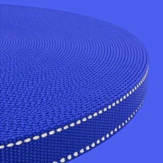 Gurtband Heavy blau mit stark reflektierenden Streifen 25 mm