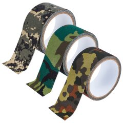 Camouflage Gewebeband selbstklebend 3 Farben 50 mm x 5 m