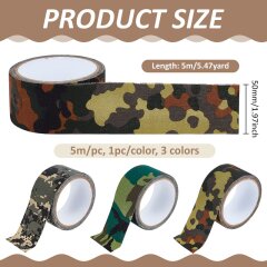 Camouflage Gewebeband selbstklebend 3 Farben 50 mm x 5 m