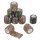 9 Rollen elastisches Polyesterband Camouflage 50 mm x 4,5 m