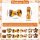 30 Acrylperlen mit Leopardenmuster - 6 Designs Sattelbraun
