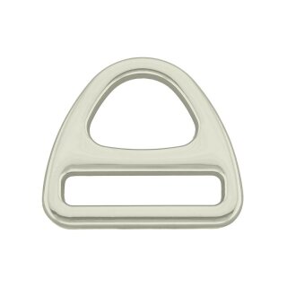 Dreieckiger D-Ring, Aluminium eloxiert silbern 40 mm