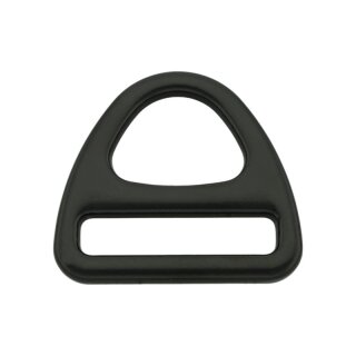 Dreieckiger D-Ring, Aluminium eloxiert schwarz 40 mm