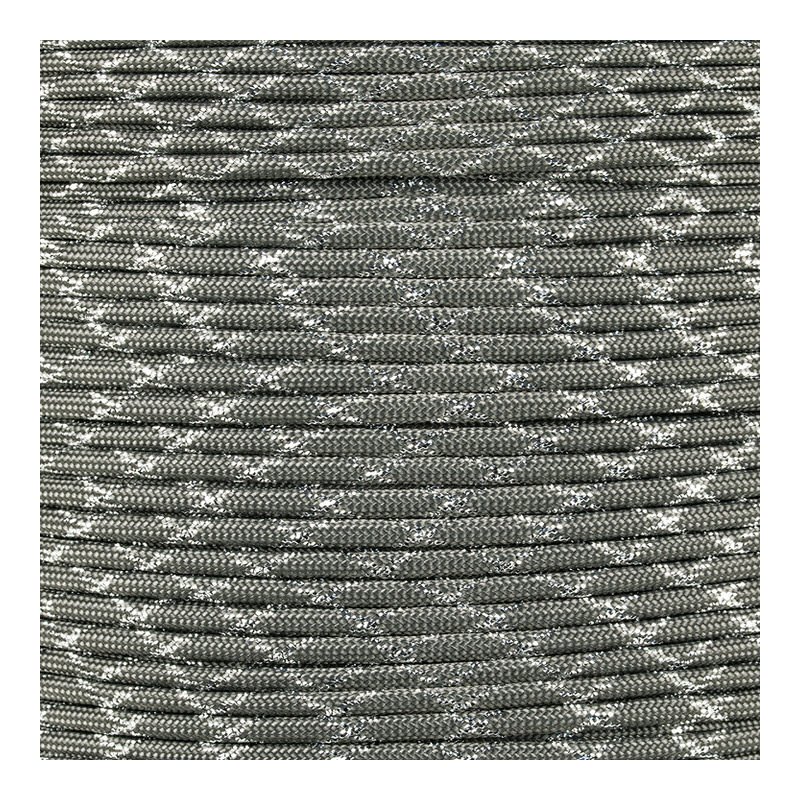 Paracord Typ 3 charcoal grey / silver metal x