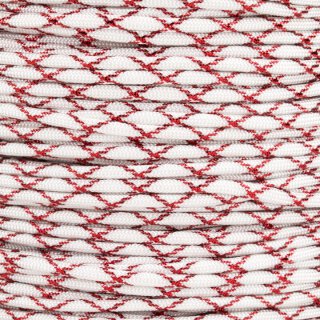 Paracord Typ 3 white / red metal x
