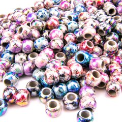 Kunststoff Beads mehrfarbig, Loch 4 mm, 500 Stk.