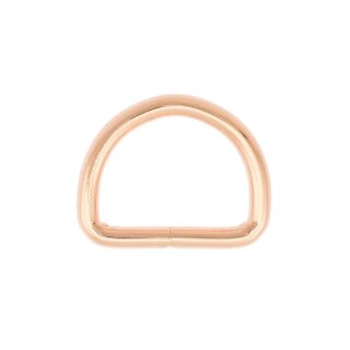 Stahl Halbrundring, D-Ring rosé gold
