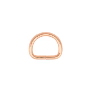 Stahl Halbrundring, D-Ring ros&eacute; gold 16 mm