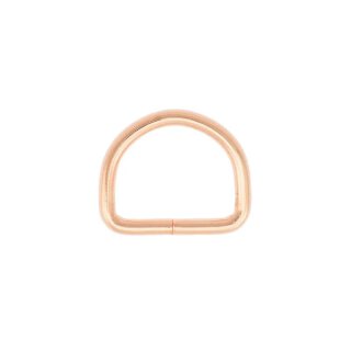 Stahl Halbrundring, D-Ring ros&eacute; gold 20 mm