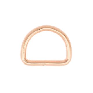 Stahl Halbrundring, D-Ring ros&eacute; gold 25 mm