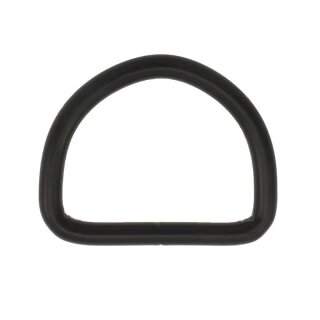 Stahl Halbrundring, D-Ring schwarz 40 mm