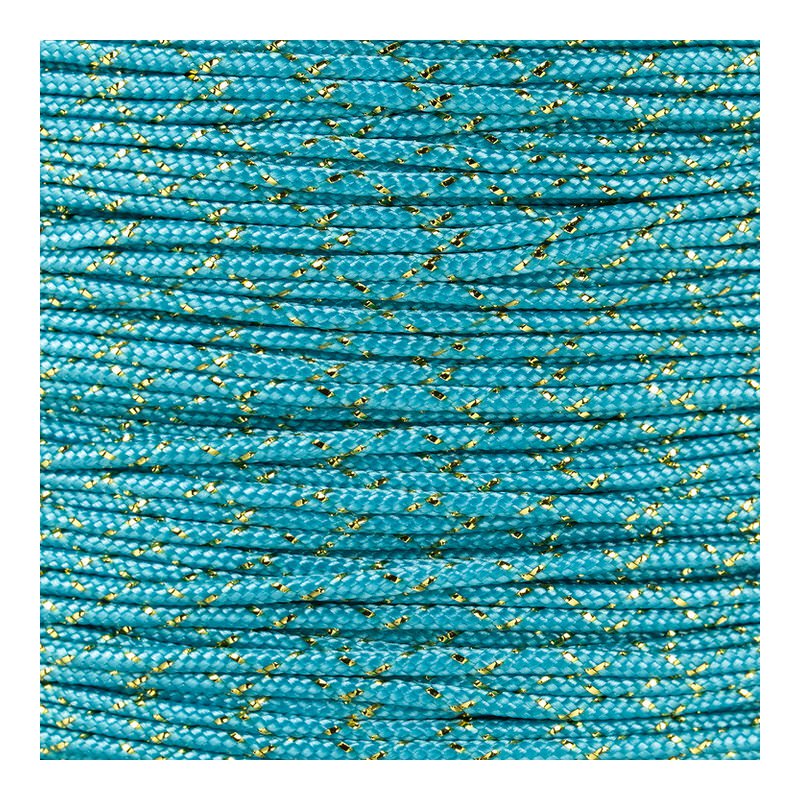 Paracord Typ 1 turquoise gold metal x