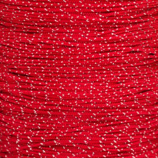Paracord Typ 1 imperial red silver metal x