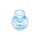Kordelstopper Kugel gross halbtransparent baby blau