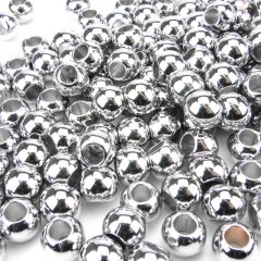 CCB Beads silbern, Loch 4 mm, 2000 Stk. - Grosspackung
