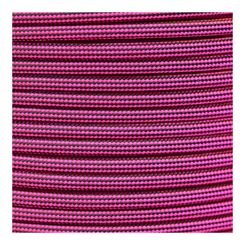 Paracord Typ 3 neon pink / black stripe