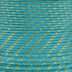 Paracord Typ 3 turquoise / gold metal x