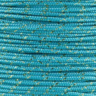 Paracord Typ 2 turquoise / gold metal x