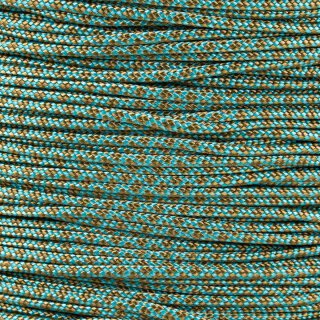 Paracord Typ 1 turquoise gold brown diamonds