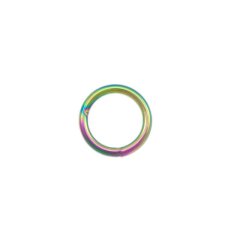 Stahl Rundring Neo Chrome - Regenbogen