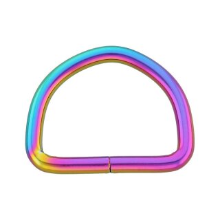Stahl Halbrundring, D-Ring Regenbogen