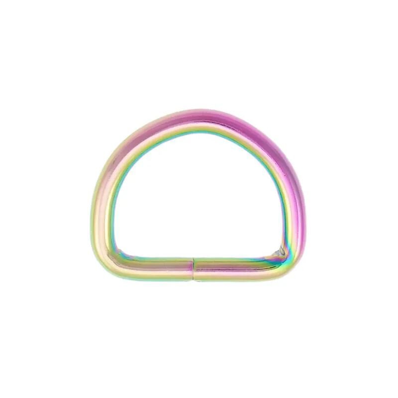 Stahl Halbrundring, D-Ring Regenbogen 25 mm