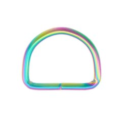 Stahl Halbrundring, D-Ring Regenbogen 30 mm
