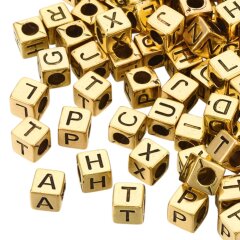 Megapack! - Letterbeads antik gold 500g / 3000stk.