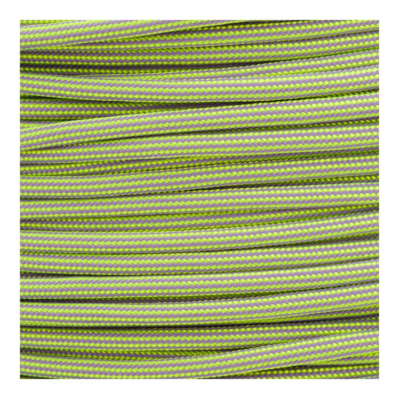 Paracord Typ 3 neon yellow / lilac stripes