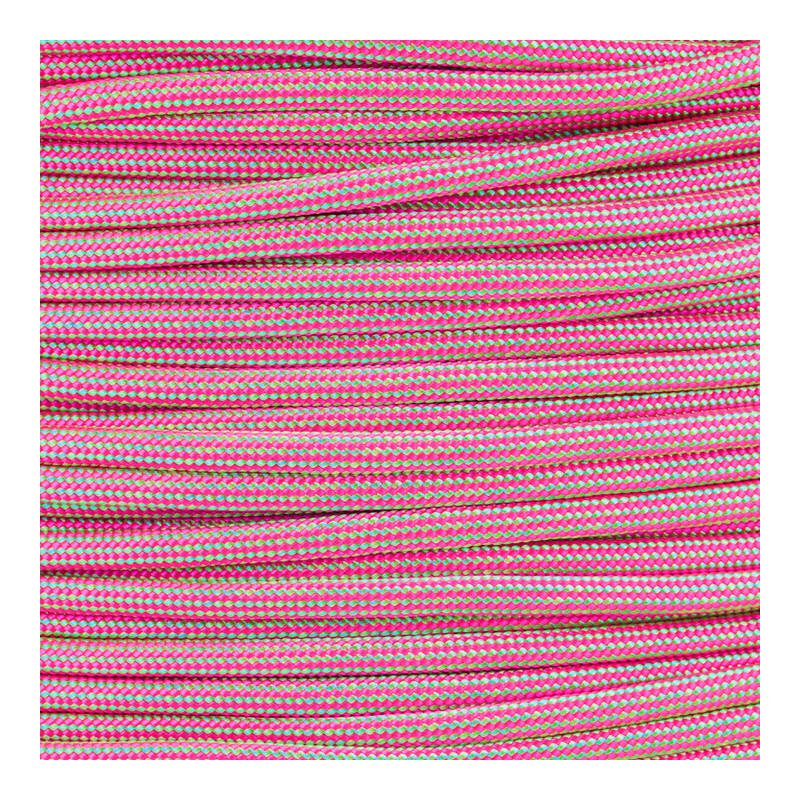 Paracord Typ 3 mint / neon pink stripe