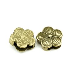 Aufschieber Bead "Blume" bronze