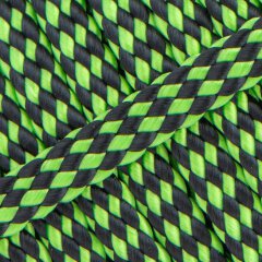 PPM Hohlseil 8mm neon green black stripe