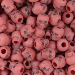 10er Set - Zombie Skulls red antique