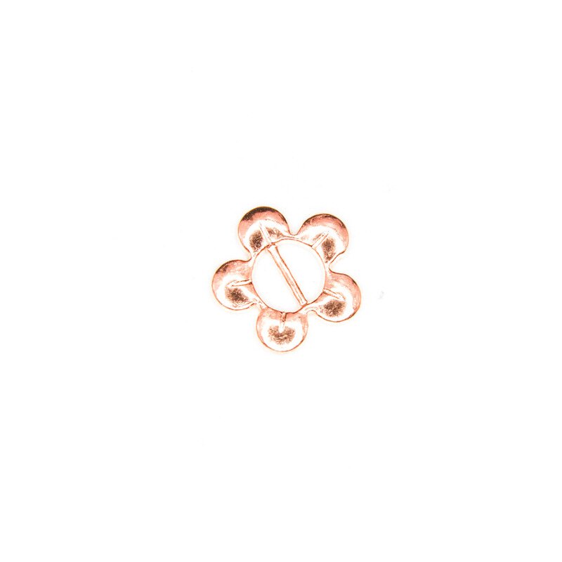 Aufschieber mit Steg Blume ros&eacute; gold