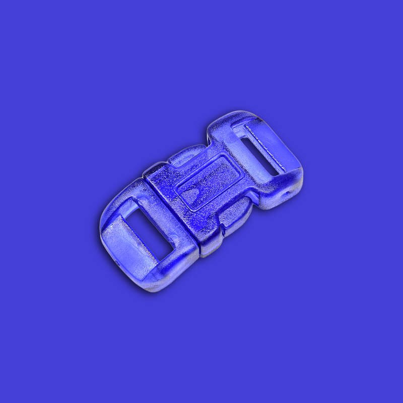 Verschluss 1/2 11mm halbtransparent blue
