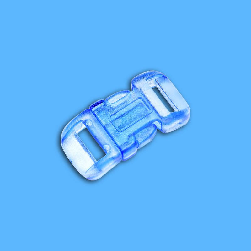 Verschluss 1/2 11mm halbtransparent light blue